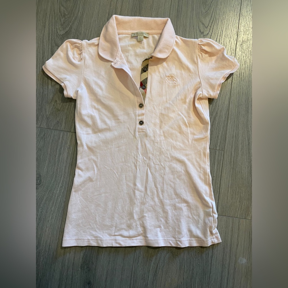 Pink Burberry polo Shirt